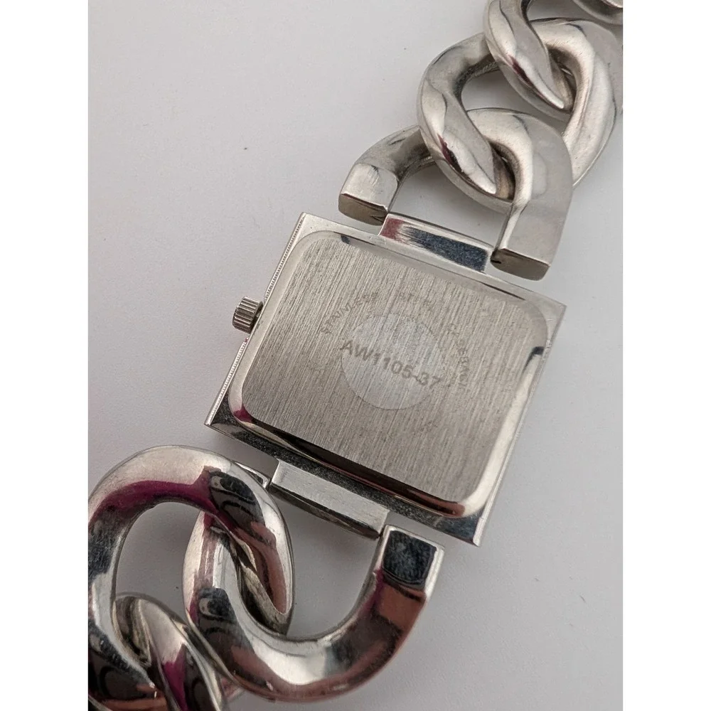 Women's Silver‎ Chunky Chain Link Watch 6.5